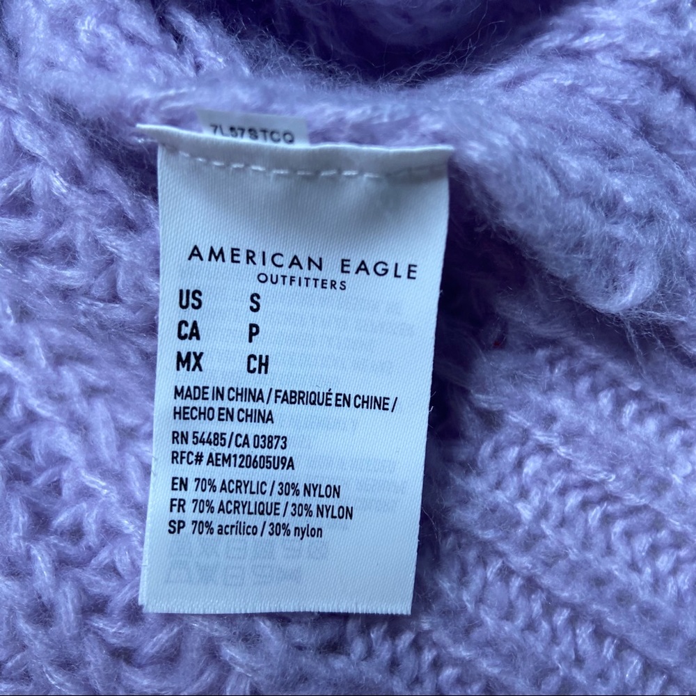 American Eagle Lavender Oversized Sweater - Small - Picture 4 of 5